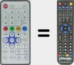 Replacement remote control for VTD40