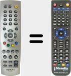Replacement remote control for RS-636E