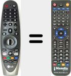 Replacement remote control for AN-MR18 (AKB75375501)