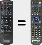 Replacement remote control for N2QAYB000896