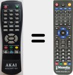 Replacement remote control for AKSCART15H