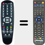 Replacement remote control for RCDN2