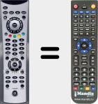 Replacement remote control for LCD3051TS