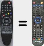 Replacement remote control for TDT10