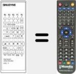 Replacement remote control for DIGI SYSTEM 6700 PIP