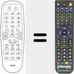 Replacement remote control for FB 201