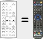 Replacement remote control for UNIVERSUM IR 5421