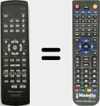 Replacement remote control for AXD7529