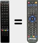 Replacement remote control for RC4847 (23228546)