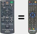 Replacement remote control for RMT-DPF4