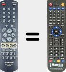 Replacement remote control for RC4300DV (00MZK21AW0010)