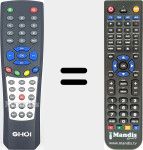 Replacement remote control for REMCON1928