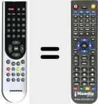 Replacement remote control for RCH 5 J 52 (720117144300)
