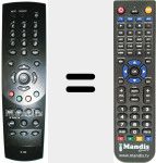 Replacement remote control for R-105