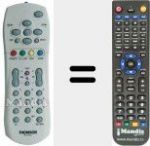 Replacement remote control for RCT116TA1G (21655620)