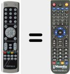 Replacement remote control for TP401