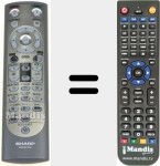 Replacement remote control for RRMCGA502WJSA