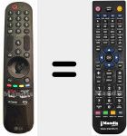 Replacement remote control for MR24GA (AKB76045003)