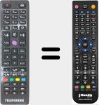 Replacement remote control for RC4849 (23253924)