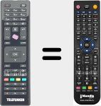 Replacement remote control for RC 4870 (23263677)