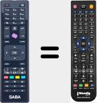 Replacement remote control for RC4876 (23329635)