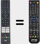 Replacement remote control for RC45157 (23809748)