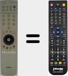 Replacement remote control for Control 150 TV (87000060)