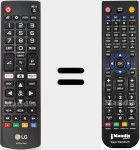 Replacement remote control for AKB75375608