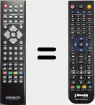 Replacement remote control for TVATV16DVDHDNG