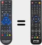 Replacement remote control for Cyclone Primus V2