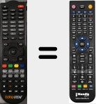 Replacement remote control for MiniHD310TOP
