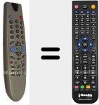 Replacement remote control for ZK2187F