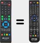 Replacement remote control for ICUBE5000
