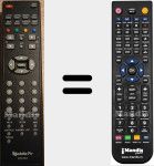 Replacement remote control for STV15T (ver 1)