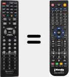 Replacement remote control for STV17DVDT-1