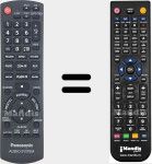 Replacement remote control for Audio System (N2QAYB000522)