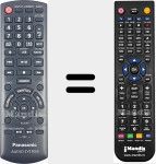 Replacement remote control for Audio System (N2QAYB001097)