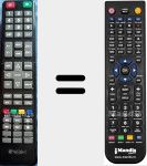 Replacement remote control for TV4002A