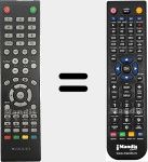 Replacement remote control for NU4318S