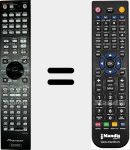Replacement remote control for Receiver (AXD7592)
