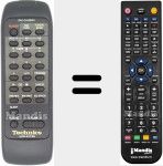 Replacement remote control for RAK-CH426WH