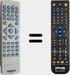 Replacement remote control for RCT195DB1 (36166550)