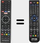 Replacement remote control for REMCON1467