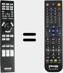 Replacement remote control for RM-PJVW70 (148709712)