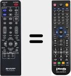 Replacement remote control for RRMCGA358AWSA