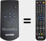 Replacement remote control for SB100
