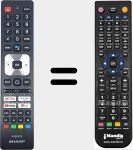 Replacement remote control for 70DN5EA (SHWRMC0139N)