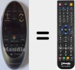 Replacement remote control for TM1490 (BN59-01184B)