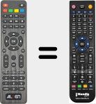 Replacement remote control for Fransat (Satmatic-HD)