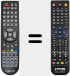 Replacement remote control for TTE 16002 CK